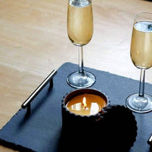 Load image into Gallery viewer, Black Stone Candle Holder , with lid