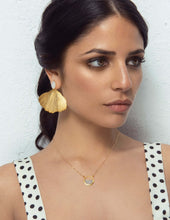 Load image into Gallery viewer, Ginkgo leaf earrings .