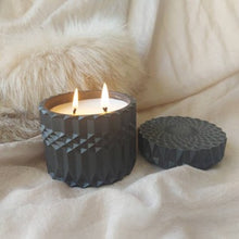Load image into Gallery viewer, Black Stone Candle Holder , with lid

