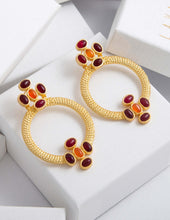 Load image into Gallery viewer, Madison Red Orange Earrings
